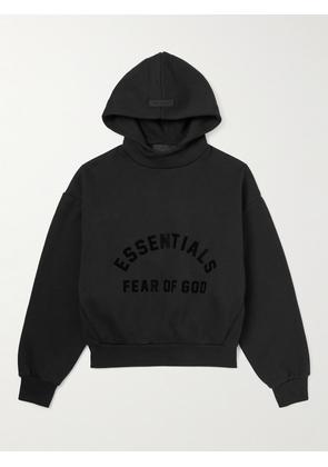 Fear of God Essentials Kids - Logo-Appliquéd Cotton-Blend Jersey Hoodie - Men - Black - Age 6