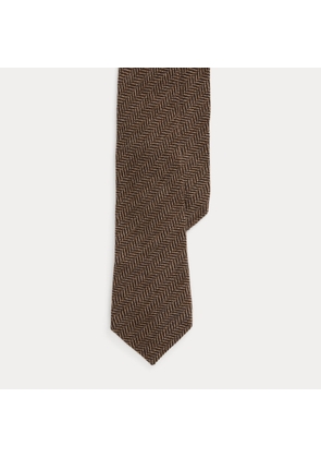 Herringbone Cashmere-Silk Tie