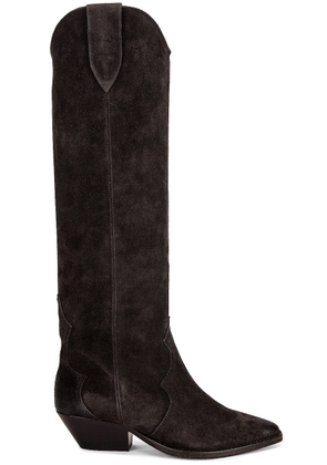Isabel Marant Denvee Suede Boot in Faded Black - Black. Size 36 (also in ).