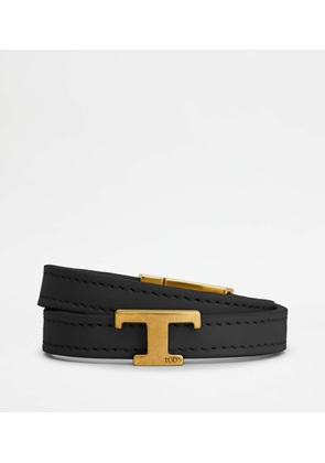 Tod's - Bracelet in Leather, BLACK,  - Accessories