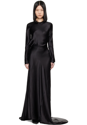 Ann Demeulemeester Black Demy X-Long Maxi Dress