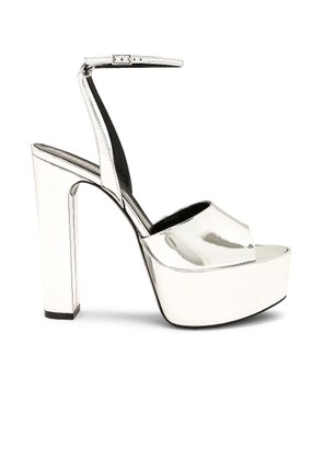 Saint Laurent Sexy Tanouk Sandals in Argento - Metallic Silver. Size 41 (also in ).