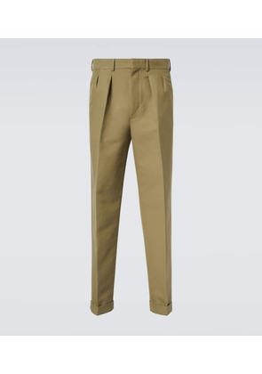 Tom Ford High-rise pleated cotton satin pants