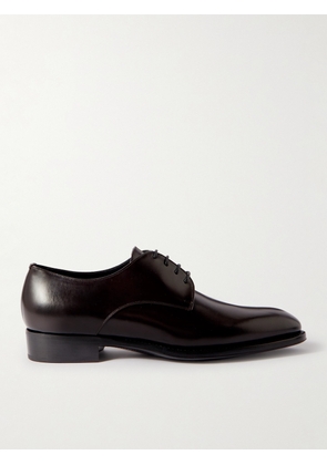 SAINT LAURENT - Adrien 25 Leather Derby Shoes - Men - Brown - EU 41