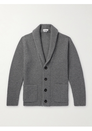 Boglioli - Shawl-Collar Ribbed Wool and Cashmere-Blend Cardigan - Men - Gray - S