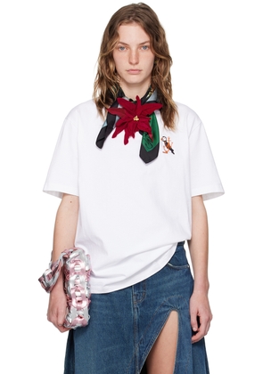 JW Anderson White Puffin Embroidered T-Shirt