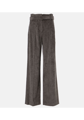Brunello Cucinelli High-rise cotton tapered pants
