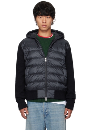 Moncler Navy Hooded Down Jacket