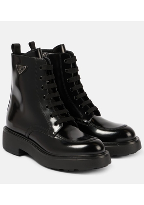 Prada Diapason leather combat boots