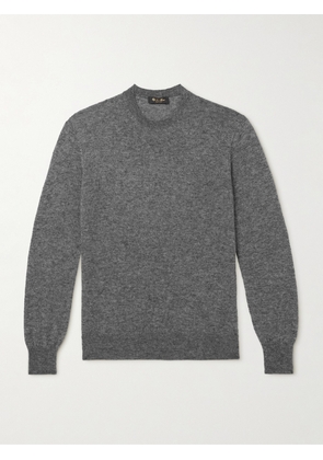 Loro Piana - Brushed Cashmere and Silk-Blend Sweater - Men - Gray - IT 46
