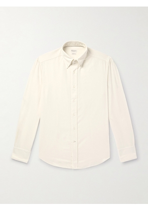 Brunello Cucinelli - Button-Down Collar Cotton-Corduroy Shirt - Men - Neutrals - XS