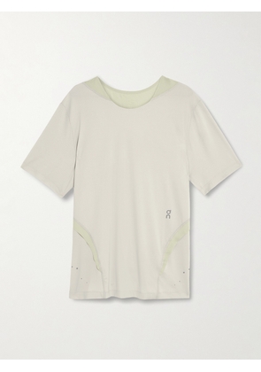 ON - POST ARCHIVE FACTION Printed Stretch-Jersey and Mesh T-Shirt - Men - Neutrals - S