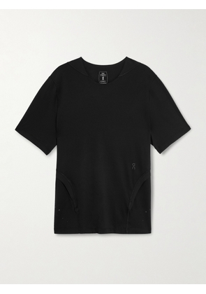 ON - POST ARCHIVE FACTION Printed Stretch-Jersey and Mesh T-Shirt - Men - Black - S