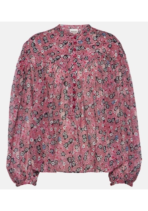 Marant Etoile Salika printed cotton voile blouse