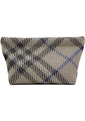 Burberry Beige Check Knitted Clutch