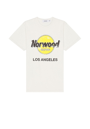 Norwood Hardrock Tee in Heather Grey - Cream. Size M (also in L, S).