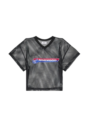 Norwood Kiedis Cropped Football Jersey in Black - Black. Size all.