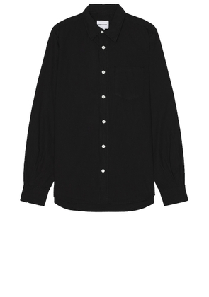Norse Projects Osvald Cotton Tencel Shirt in Black - Black. Size L (also in S, XL/1X).