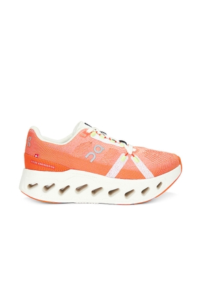 On Cloudeclipse Sneaker in Flame & Ivory - Orange. Size 6.5 (also in 7, 7.5, 8, 8.5, 9.5).