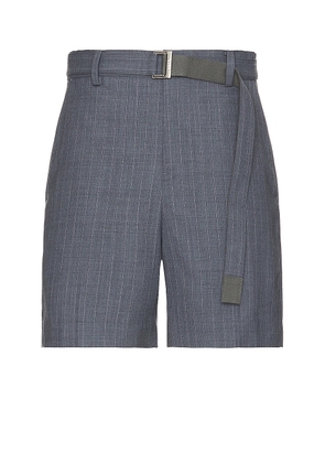 Sacai Chalk Stripe Shorts in Gray - Grey. Size 2 (also in 4).