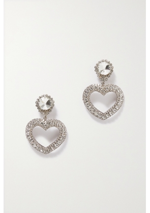 Alessandra Rich - Silver-tone Crystal Clip Earrings - One size