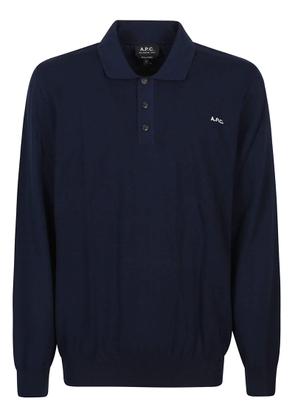 A. P.C. Blaise Long Sleeve Polo Shirt