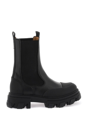 leather mid chelsea boots - 40 Black