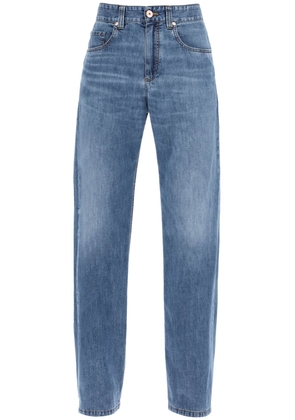 loose cotton denim jeans in nine words - 44 Blue