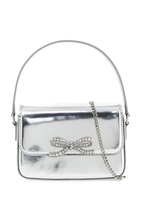 micro laminated leather handbag - OS Silver