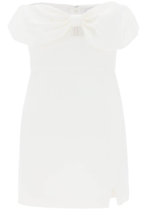 mini dress with bow accent - 6 White