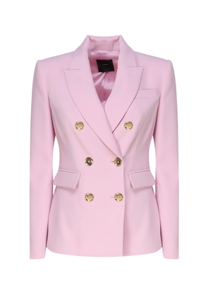 Pinko Double-breasted Blazer With Metal Buttons