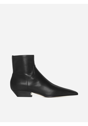 Khaite Marfa Leather Ankle Boots