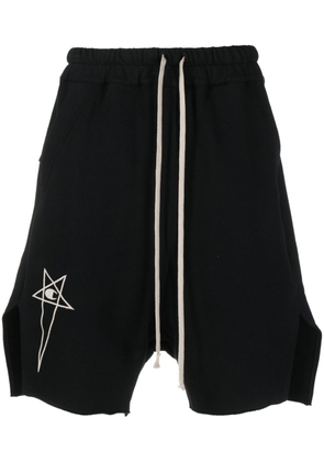 Rick Owens X Champion embroidered-logo cotton shorts - Black