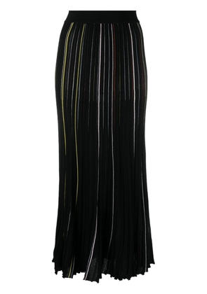 Sonia Rykiel striped pleated skirt - Black