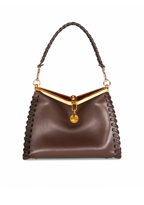 Etro Medium Vela Bag In Brown Leather