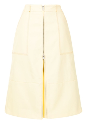 AMBUSH A-line midi skirt - Yellow