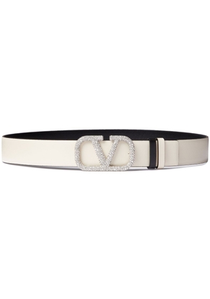 Valentino Garavani VLogo Signature 30mm reversible belt - White
