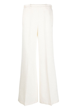 Forte Forte fine-ribbed wide-leg trousers - Neutrals