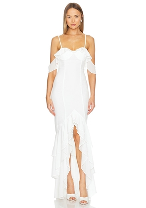 MORE TO COME Adriana Gown in White. Size S, XS, XXS.