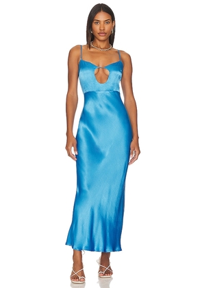 SNDYS X Revolve Matisse Dress in Blue. Size S.
