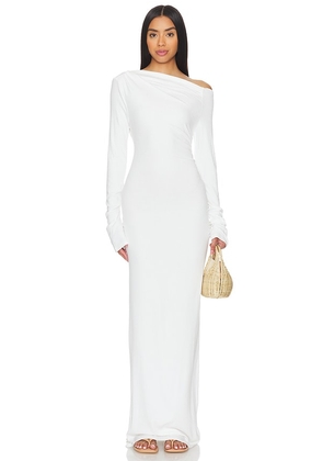 SNDYS Reyna Maxi Dress in White. Size XS, XXS.