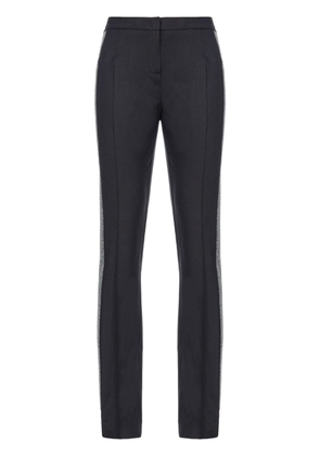 PINKO rhinestone-embellished slim-cut trousers - Black
