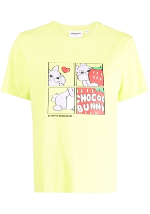 CHOCOOLATE cartoon-print short-sleeved T-shirt - Yellow