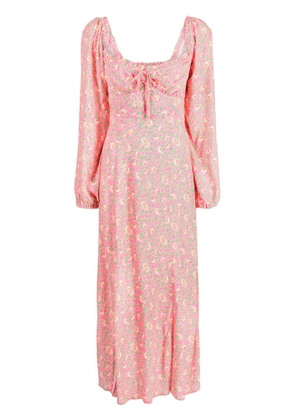 Rixo Olimani floral-print midi dress - Pink