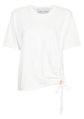 Forte Forte ruched detail cotton T-shirt - White