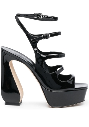 Si Rossi 130mm sculpted-heel platform sandals - Black