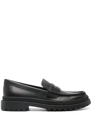 Coach penny-slot leather loafers - Black