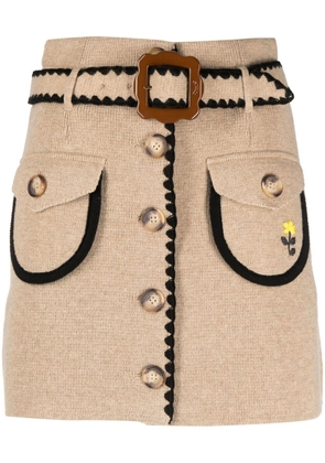 CORMIO Knit wool skirt - Neutrals
