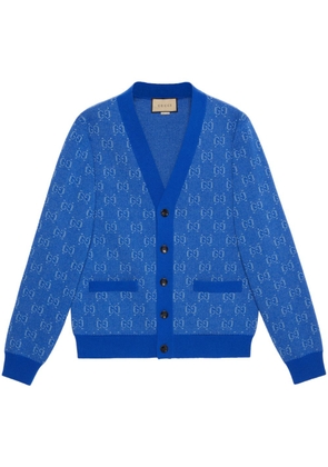 Gucci GG jacquard wool cardigan - Blue