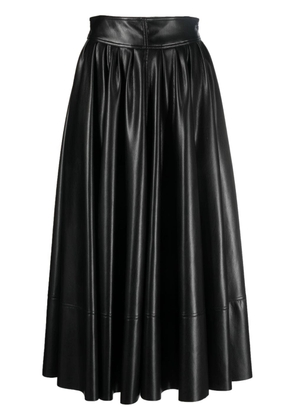 Philosophy Di Lorenzo Serafini coated-finish flared skirt - Black